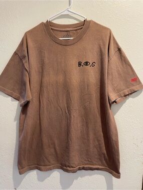 RARE CLSC Life Men XL Biggie Smalls Juicy Lyric Rebus Graphic Brown Rap Tee